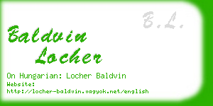 baldvin locher business card